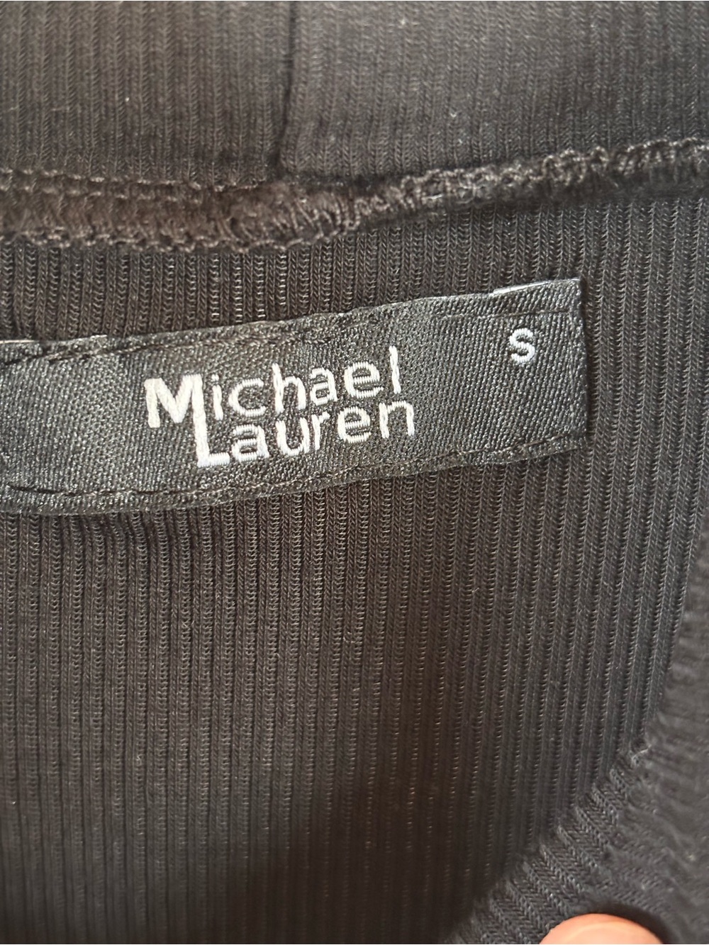 Michael Lauren Black Ribbed High-Neck Tank Top - Picture 7 of 10